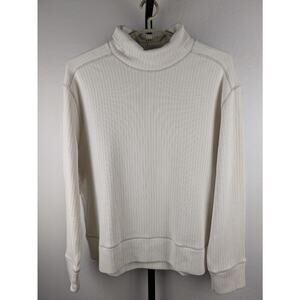 Banana Republic Men's XXL Cream Ribbed Turtleneck Pullover Sweater